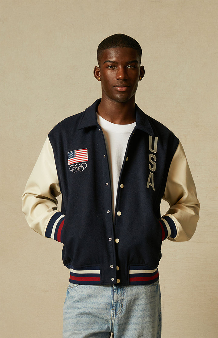 Official Olympics Team USA letterman jacket in American Style