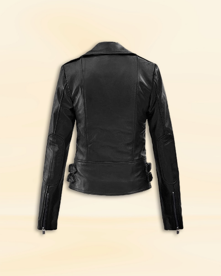 Slim fit biker jacket for women in American style