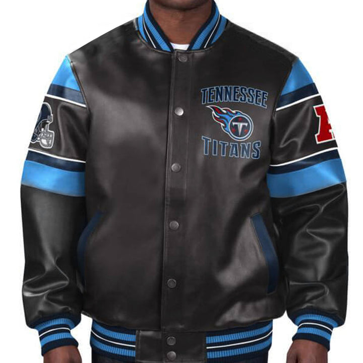 NFL Tennessee Titans Multicolor Leather Jacket in USA