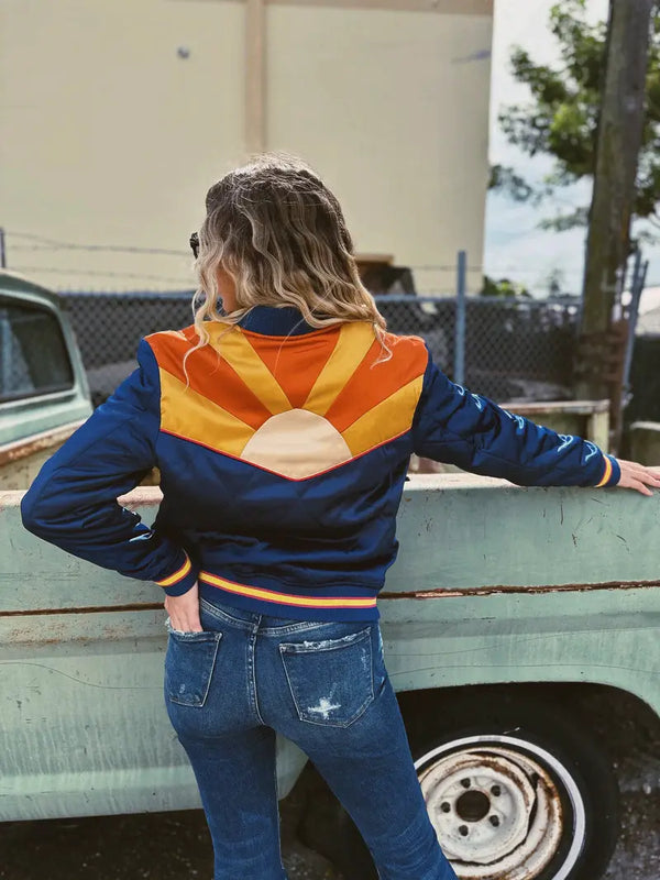 Buy Navy Blue Rising Sun Jacket | Unisex Fashion Jacket
