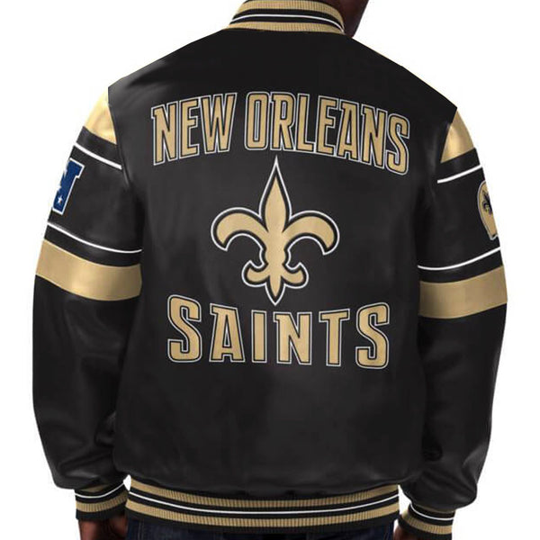NFL New Orleans Saints multicolor leather jacket in USA