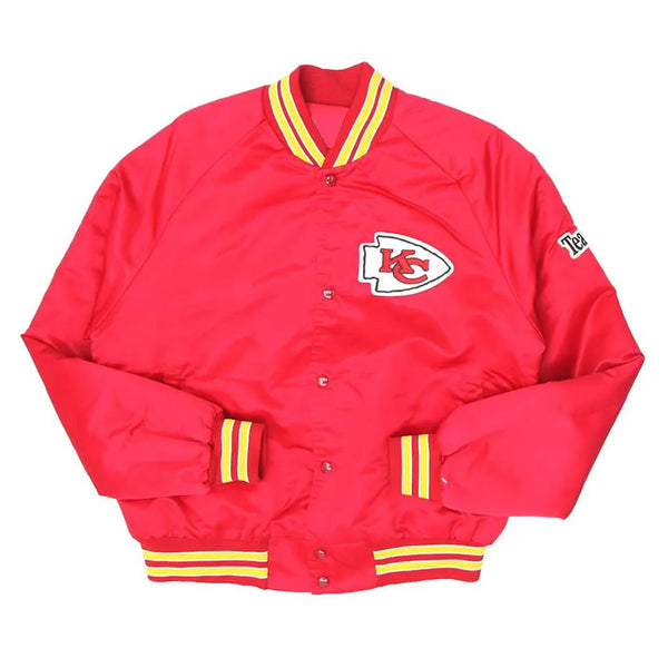 Vintage 1990s Kansas City Chiefs red bomber jacket in USA