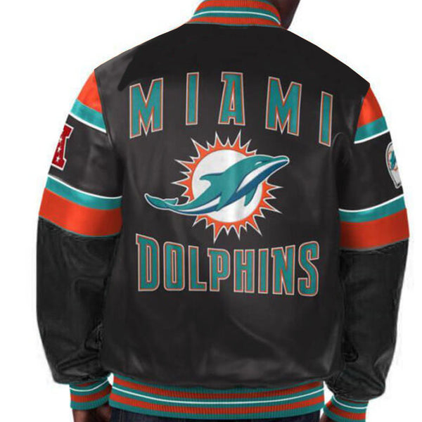 NFL Miami Dolphins multicolor leather jacket in USA