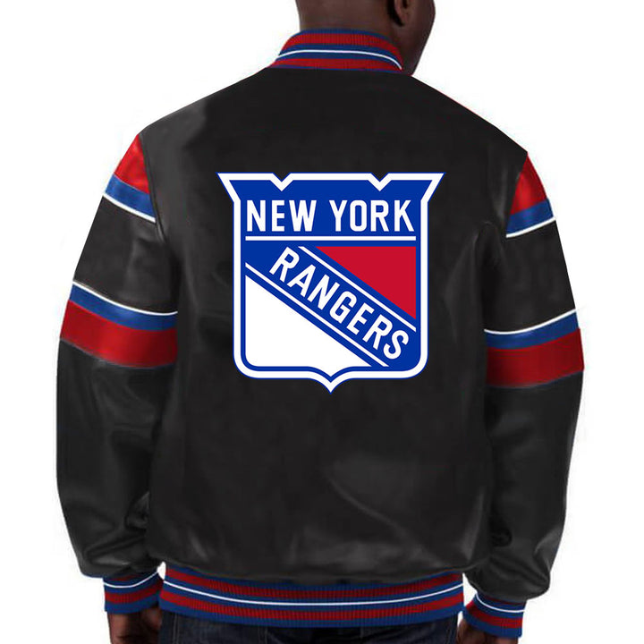 Men’s and women’s New York Rangers genuine leather jacket in USA