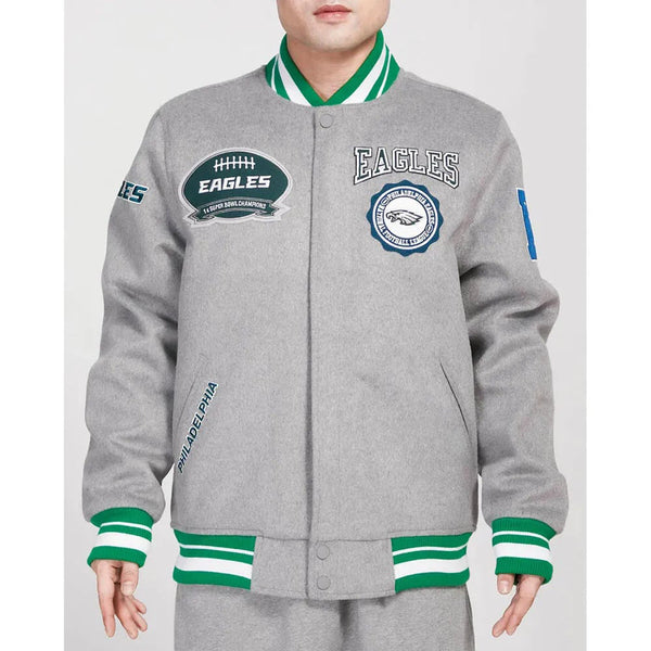 NFL Philadelphia Eagles heather wool jacket for men and women in USA