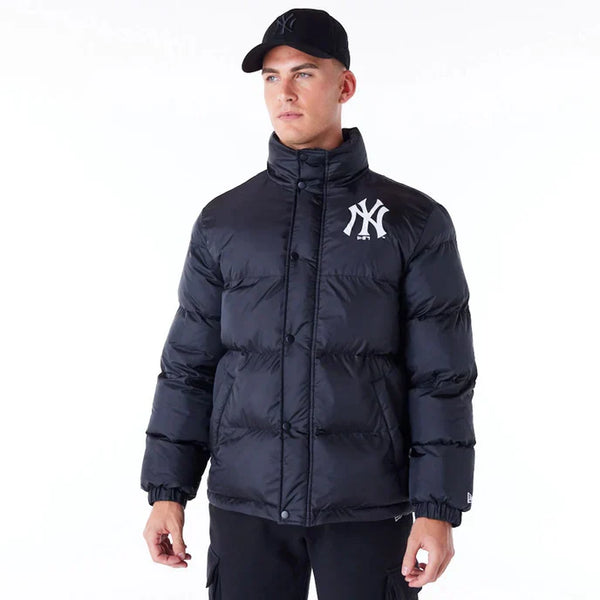 Buy New York Yankees MLB Black Nylon Puffer Jacket Men and Women