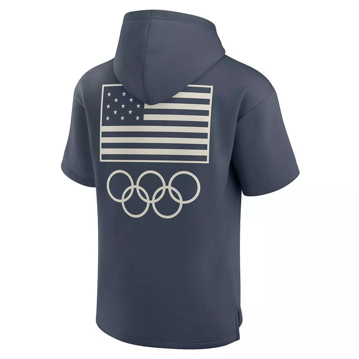 Athletic men's Team USA hoodie in navy by Fanatics in USA
