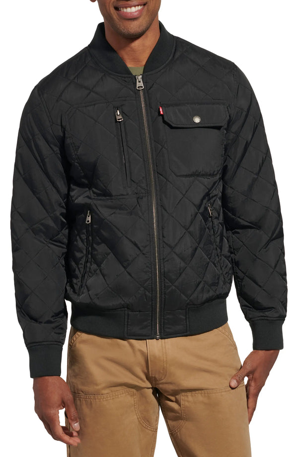 Premium quilted nylon bomber jacket for men and women in USA