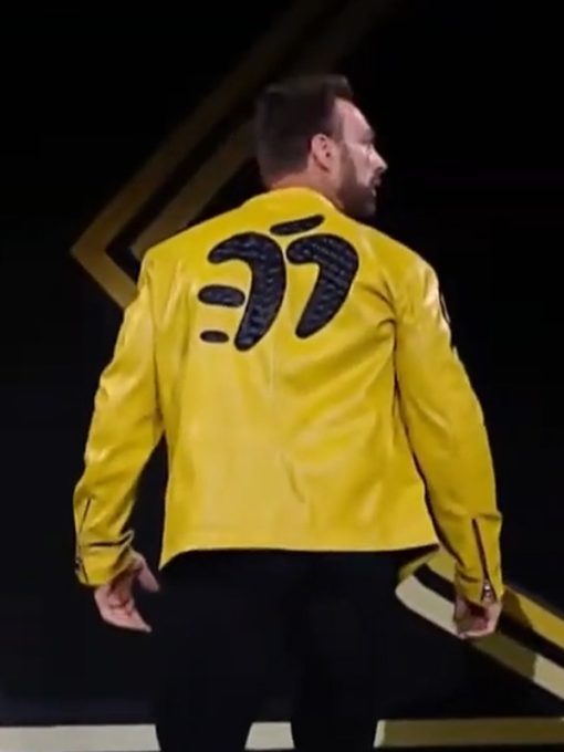 Back view WWE LA Knight Yellow Jacket