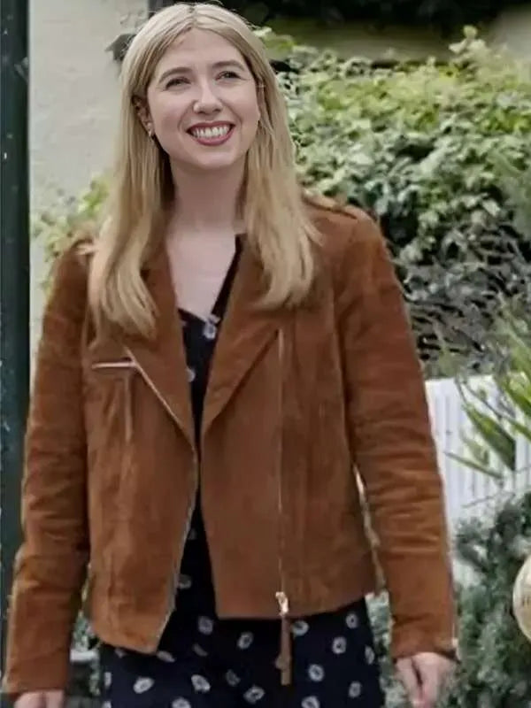 Buy Ali Hardiman Christmas at Castle Hart Brown Leather Jacket