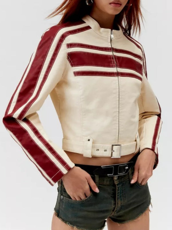 All American Homecoming S3 Camille Hyde Leather Jacket for Women in USA