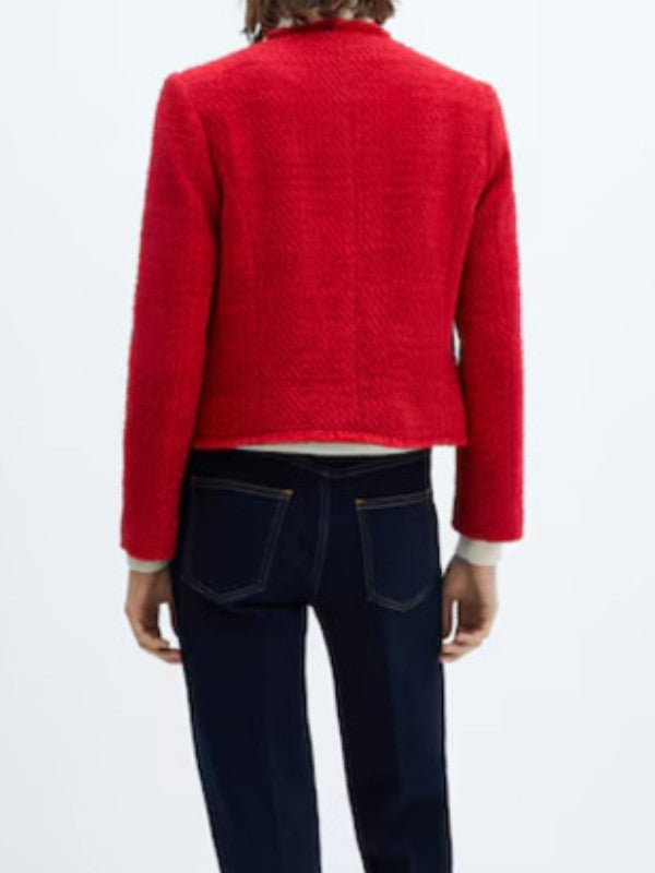 Women's 2024 Galia Salimo Red Tweed Jacket | ÇA C’EST PARIS! Collection in United State Market