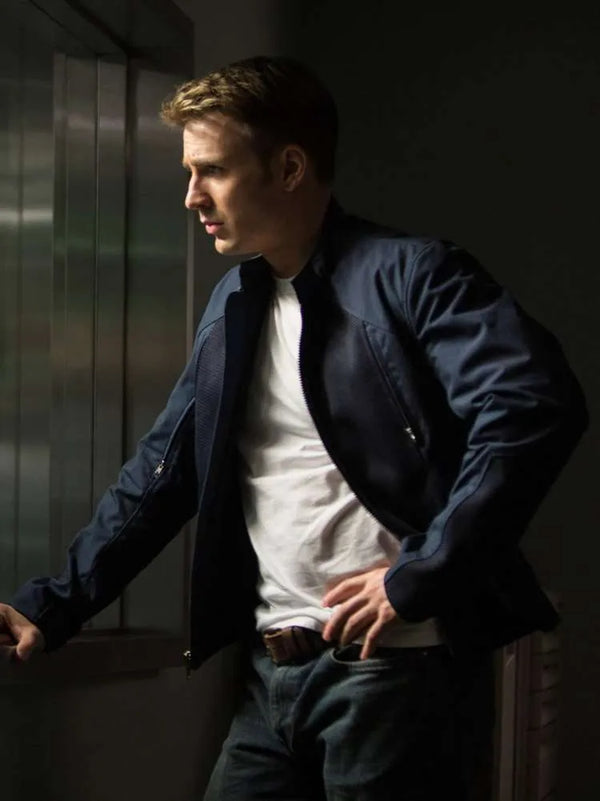 Blue Steve Rogers Captain America jacket for men in USA