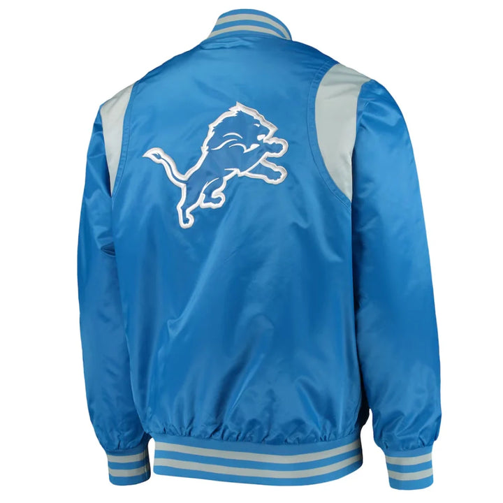Detroit Lions satin bomber jacket

