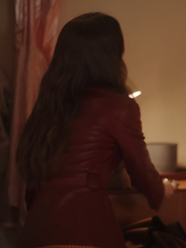 Emily in Paris S04 Lily Collins Red Leather Jacket in USA