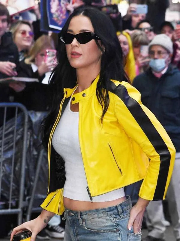 Buy Moto Style Katy Perry Yellow Jacket