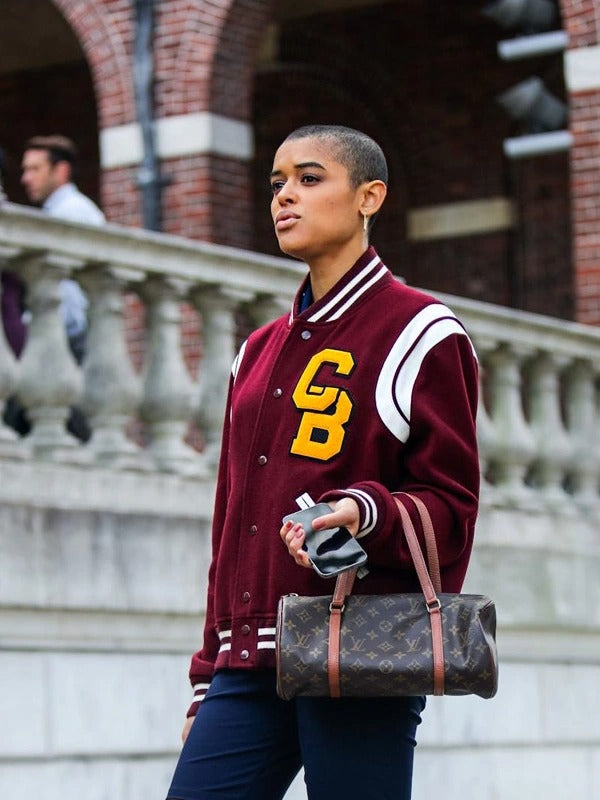 Julien Calloway red varsity jacket inspired by Gossip Girl series in USA