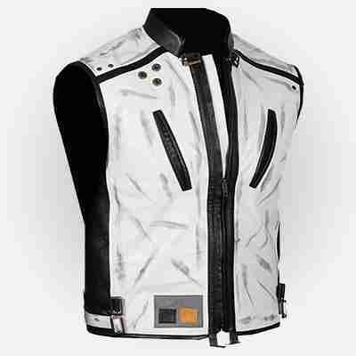 Solo A Star Wars Story White Leather Vest side