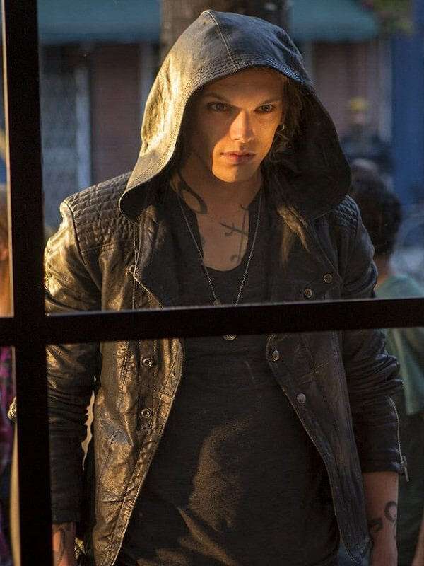 Stylish hooded jacket worn by Jamie Campbell Bower in Mortal Instruments in American Style
