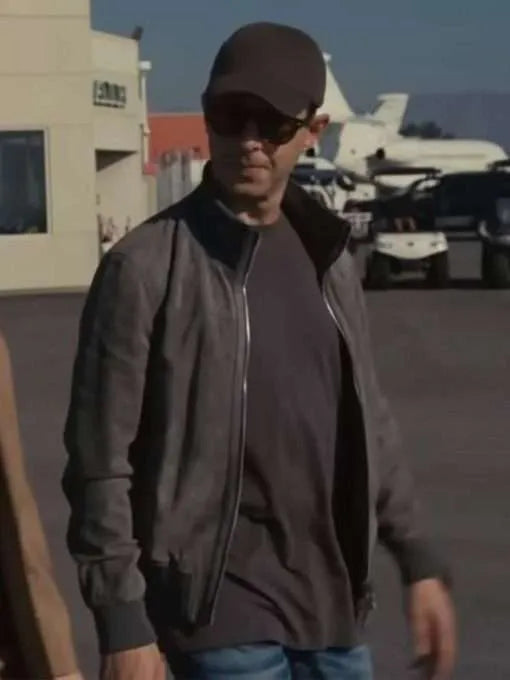 Buy Succession S04 Kendall Roy Grey Suede Bomber Jacket