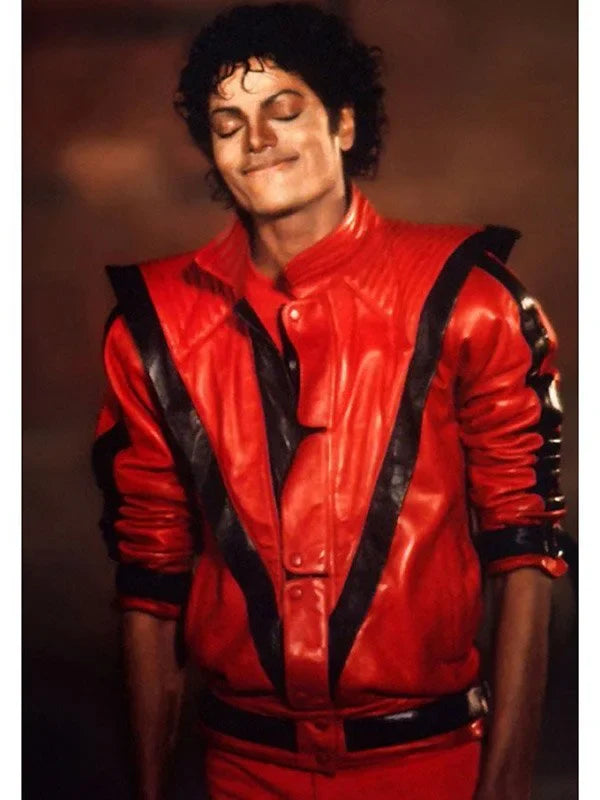Michael Jackson's classic Thriller leather jacket for fans and collectors in American Style
