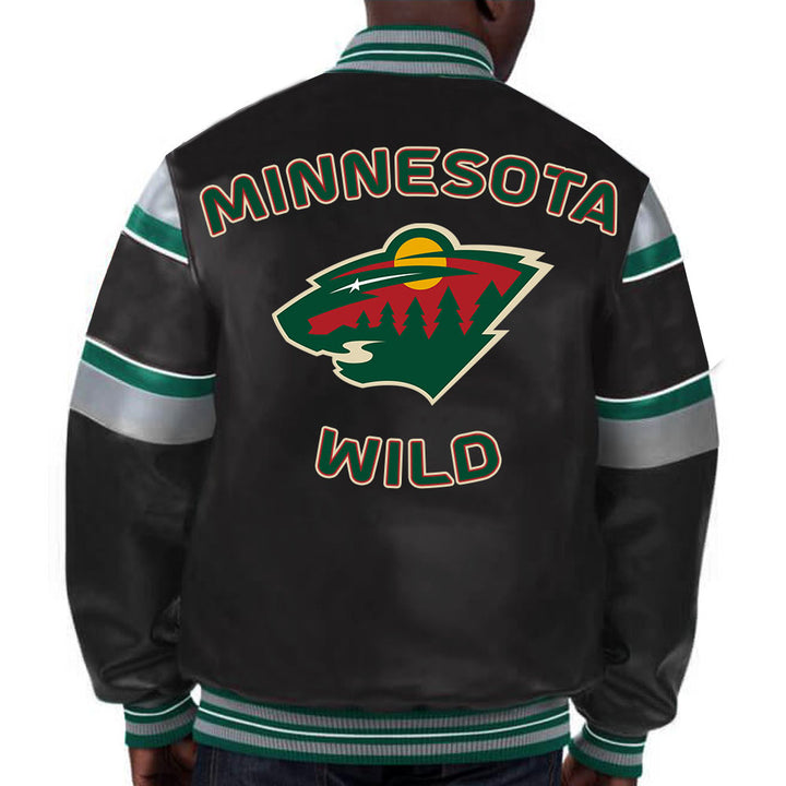 NHL Minnesota Wild leather jacket for men and women in USA