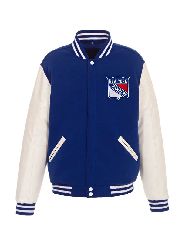 Buy NHL New York Rangers Wool Jacket Men and Women