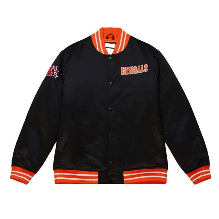 Cincinnati Bengals satin jacket with official team logo in USA