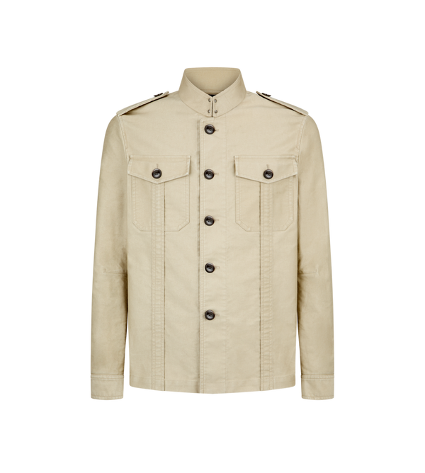 Cotton satin stand collar outershirt for men and women in USA