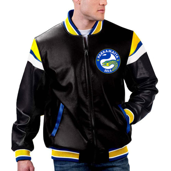 Buy NRL Parramatta Eels Leather Jacket by The Pricy