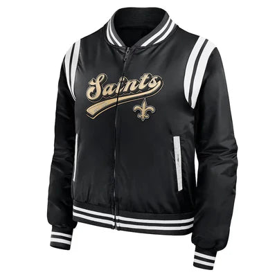 Game day satin jacket for Saints football fans in USA