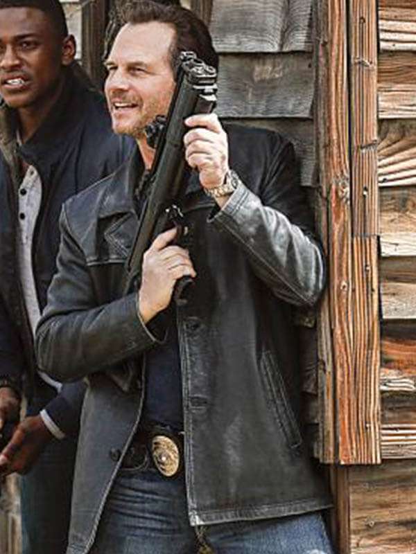 Stylish leather jacket worn by Bill Paxton in Training Day in American Style