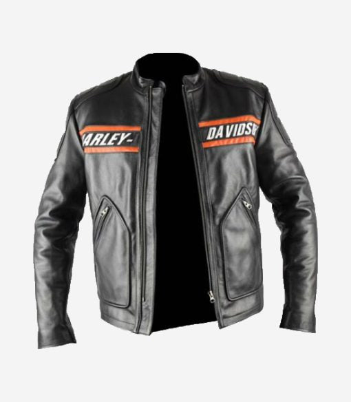 Bill Goldberg WWE Davidson Vintage Biker Leather Jacket in American Market