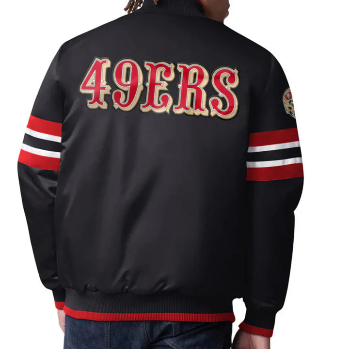 49ers NFL satin bomber jacket

