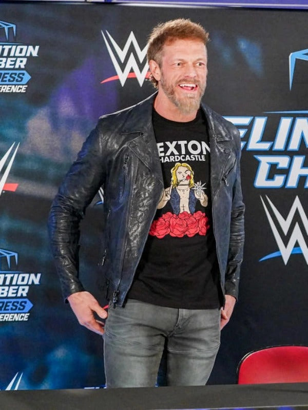 Buy WWE Elimination Chamber Black Leather Jacket Worn by Edge