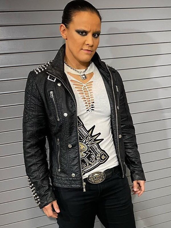 Buy Shayna Andrea Baszler Studded leather Jacket