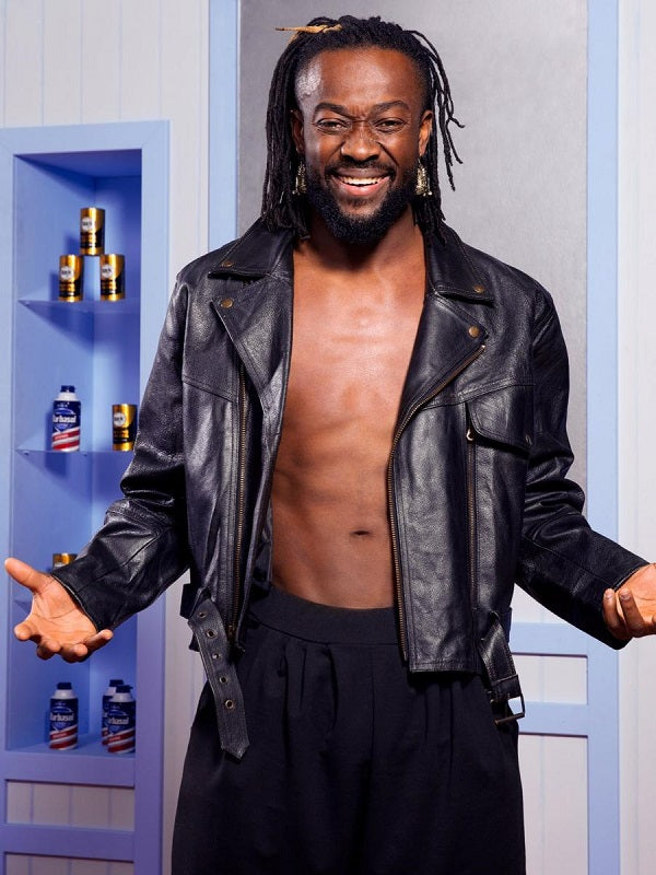 Buy Wrestler Kofi Kingston Black Leather Jacket
