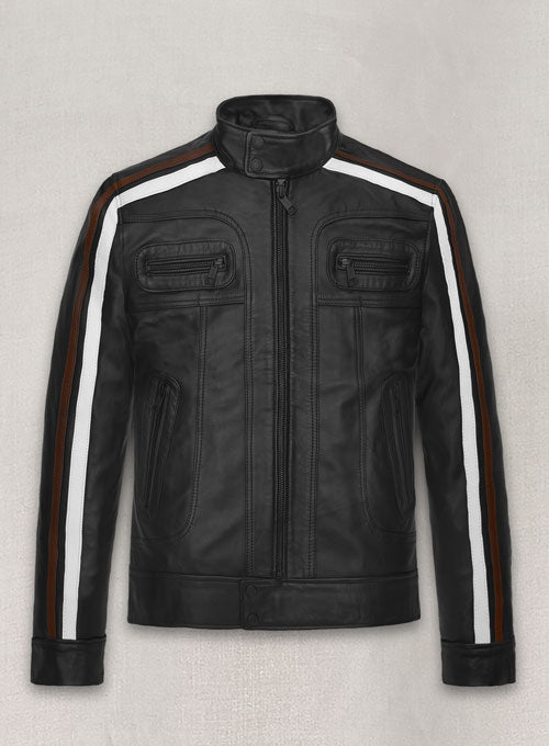 Ansel Elgort November Criminals Leather Jacket Front