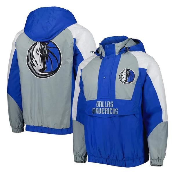Body Check Dallas Mavericks Half-Zip Hoodie Jacket

