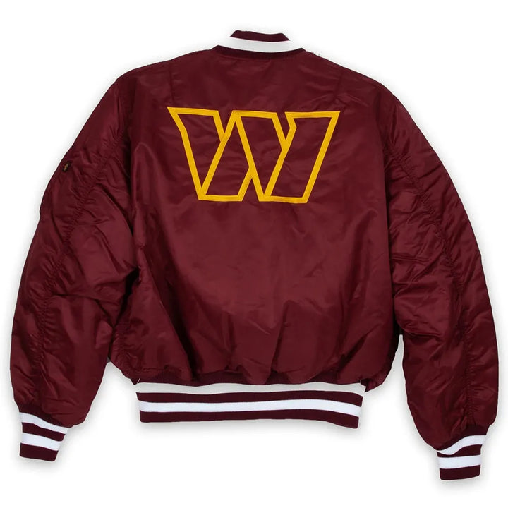 Stylish Washington Commanders satin varsity jacket for all genders in USA