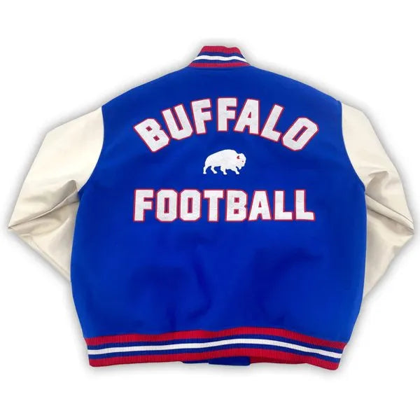 NFL Buffalo Bills jacket with rib-knit collar, cuffs, and hemline in USA