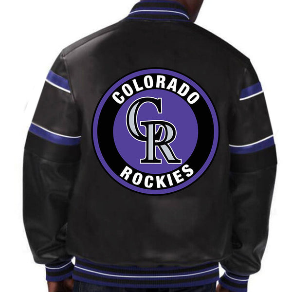 Buy MLB Colorado Rockies Leather Jacket For Men and Women