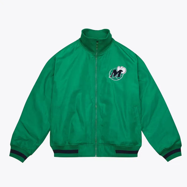 Green Dallas Mavericks Bomber Jacket Front

