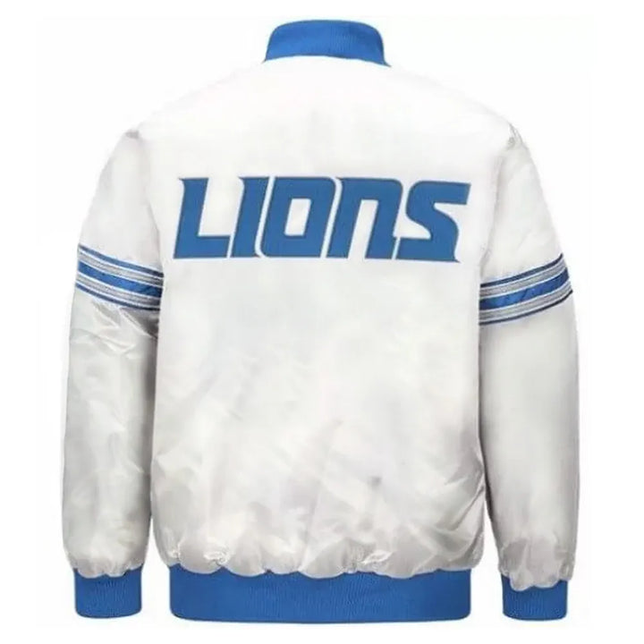 Stylish NFL Lions satin jacket in unique color for men and women in USA