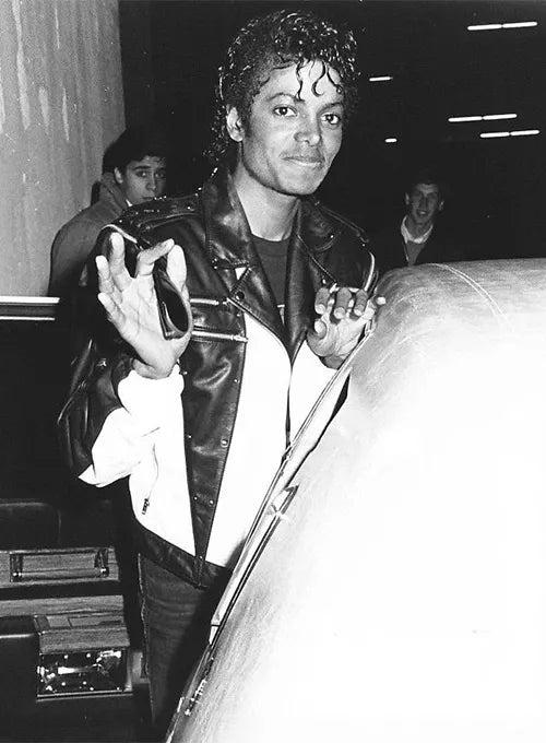 Michael Jackson black and white leather jacket in USA