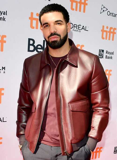 Buy Brown Decant Leather Jacket Worn By Aubrey Drake Graham's | Aubrey Drake Graham's Brown Decant Leather Jacket