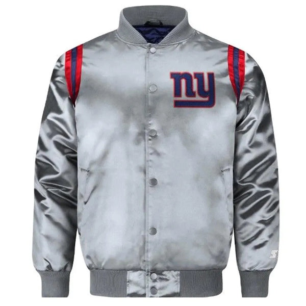 New York Giants satin jacket for men and women with official team logo in USA