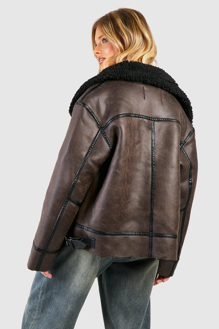 Fashionable aviator jacket with warm lining in German market