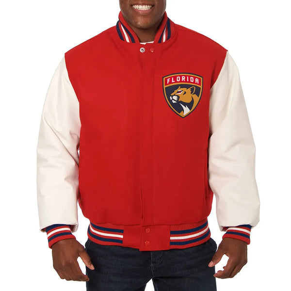 Buy NHL Florida Panthers Wool Jacket Men and Women