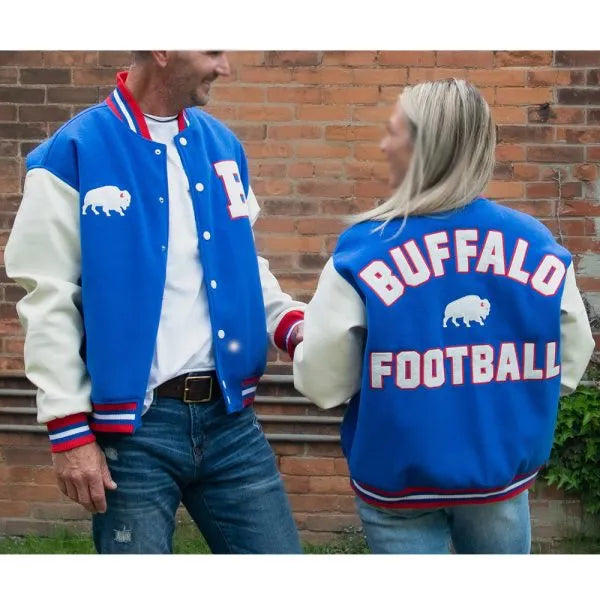 High-quality Buffalo Bills varsity jacket for fans and collectors in USA